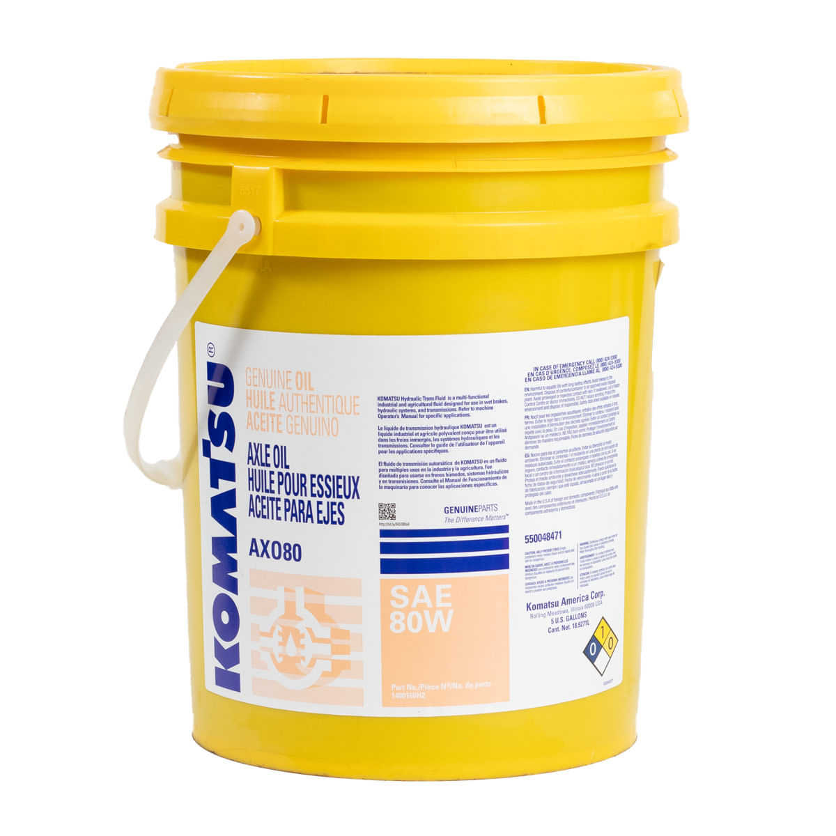 Lubricante Original Komatsu para Ejes AXO80 Balde 20L